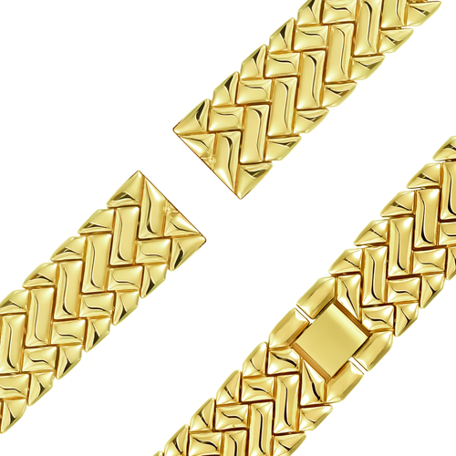 Bandz Garmin Forerunner 255s Metal Strap 'V-Type' (Gold)