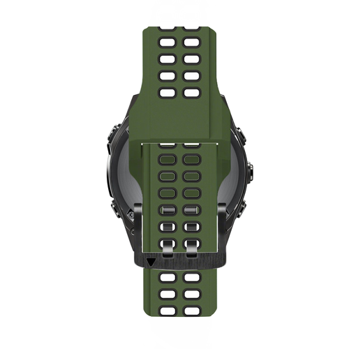Bandz Garmin Quatix 8 Pro - 47mm Dual Buckled Sport Strap (Army Green/Black)