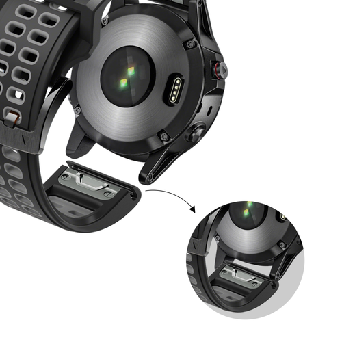 Bandz Garmin D2 Bravo Buckled Dual Sport Strap (Black/Grey)