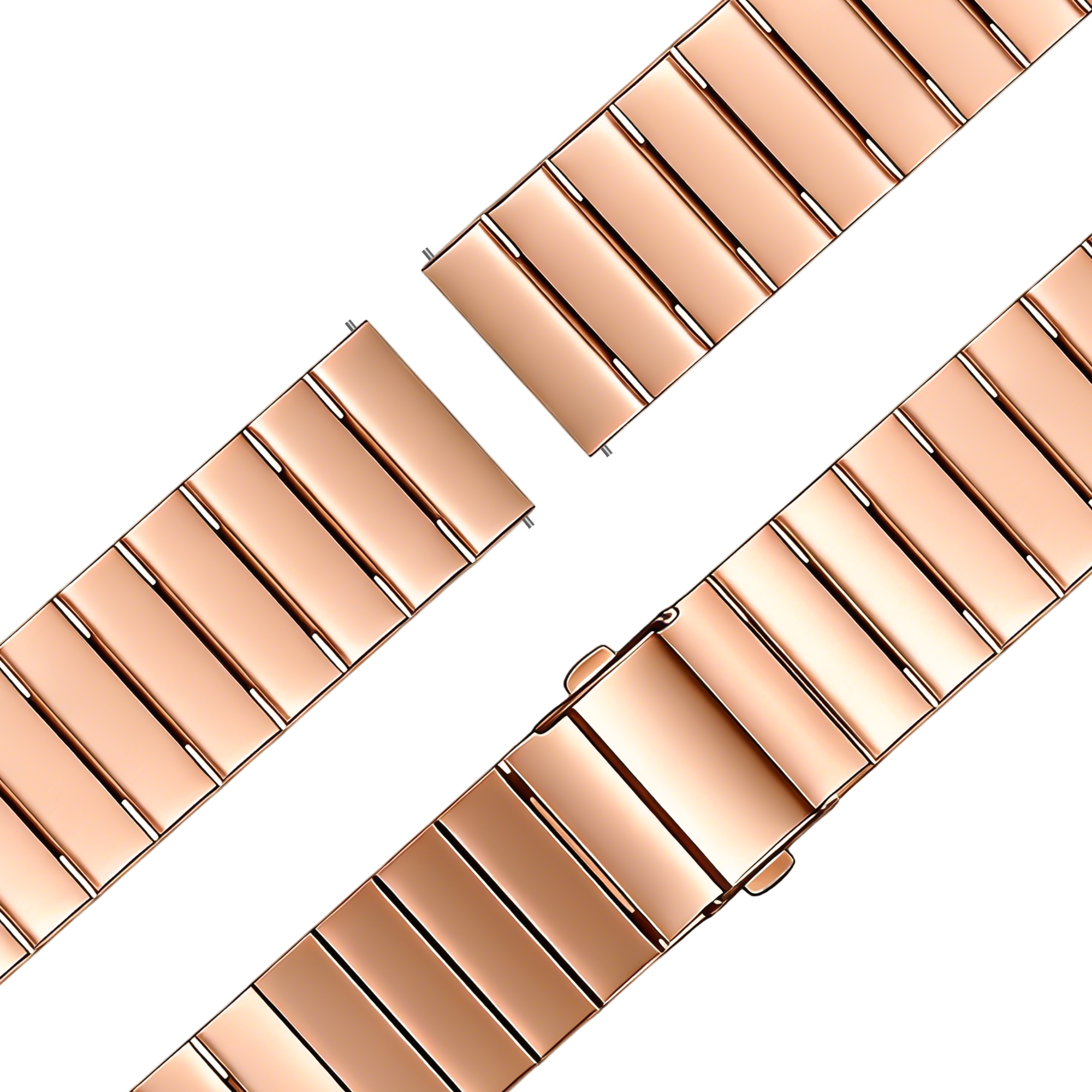 Bandz Garmin Venu SQ Steel Strap 'One Bead' (Rose Gold)