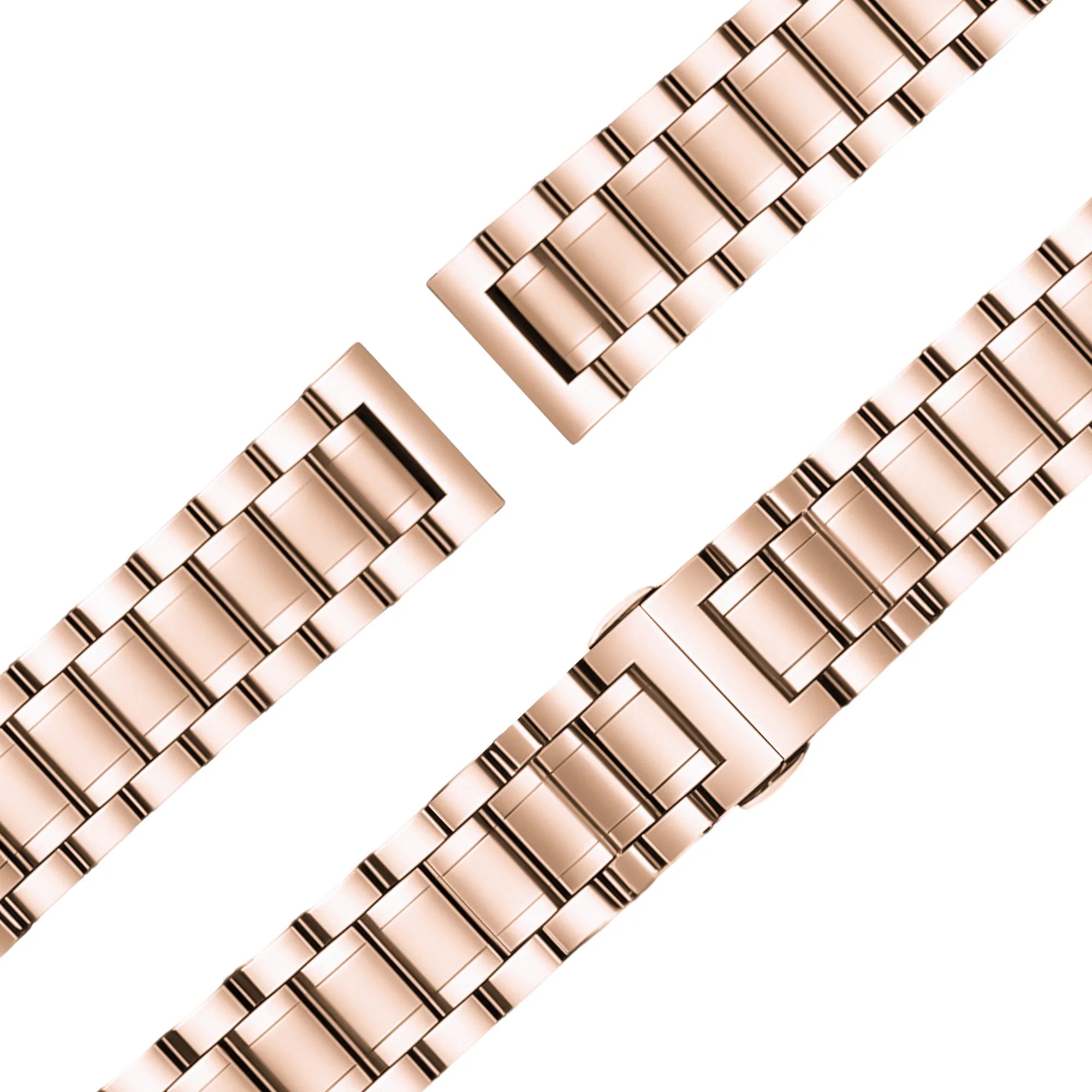 Bandz Garmin Forerunner 70 Steel Link Strap 'Deluxe' (Rose Gold)