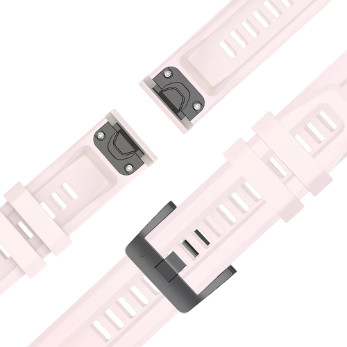 Bandz Garmin Fenix 5s / 6s Silicone Strap 'Classic' (Light Pink)