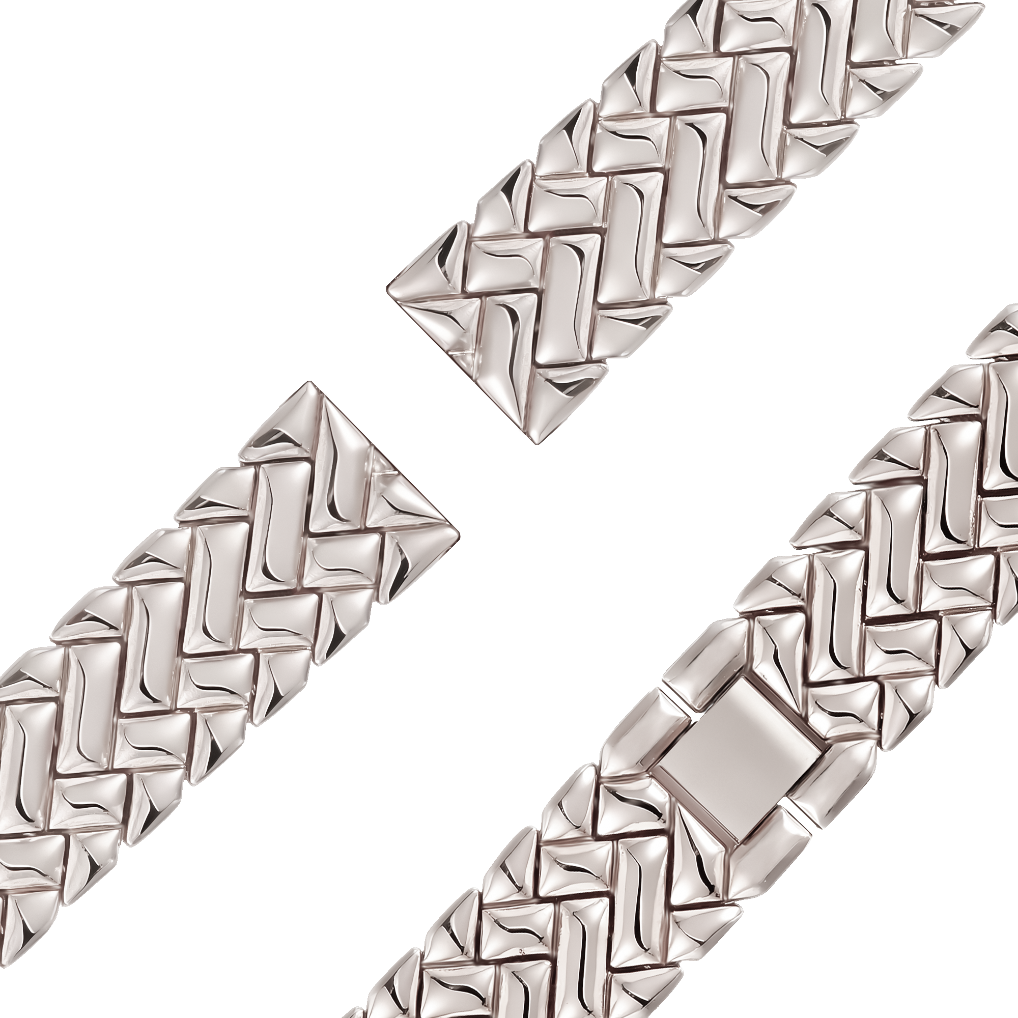 Bandz Garmin Vivomove 3s Metal Strap 'V-Type' (Starlight)