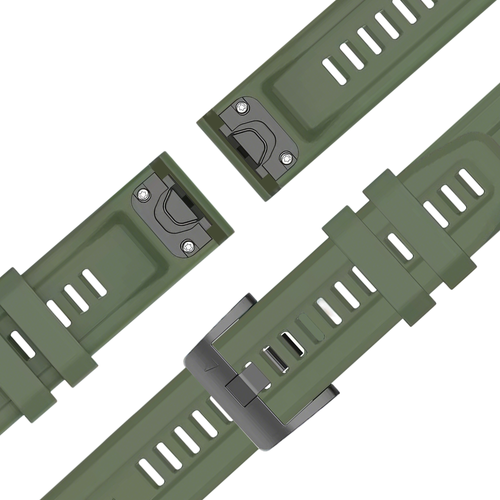 Bandz Garmin Epix Pro (Gen 2) 51mm Silicone Strap 'Classic' (Army Green)