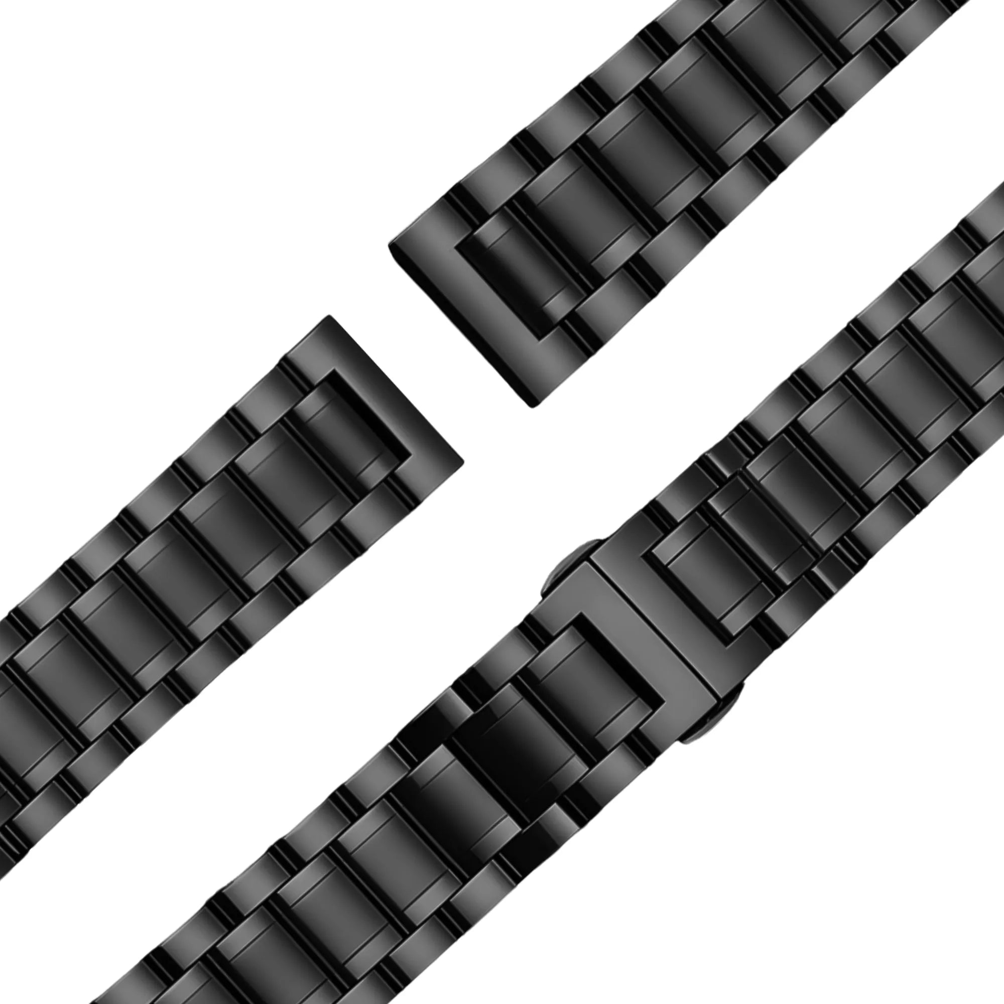Bandz Garmin Forerunner 70 Steel Link Strap 'Deluxe' (Black)
