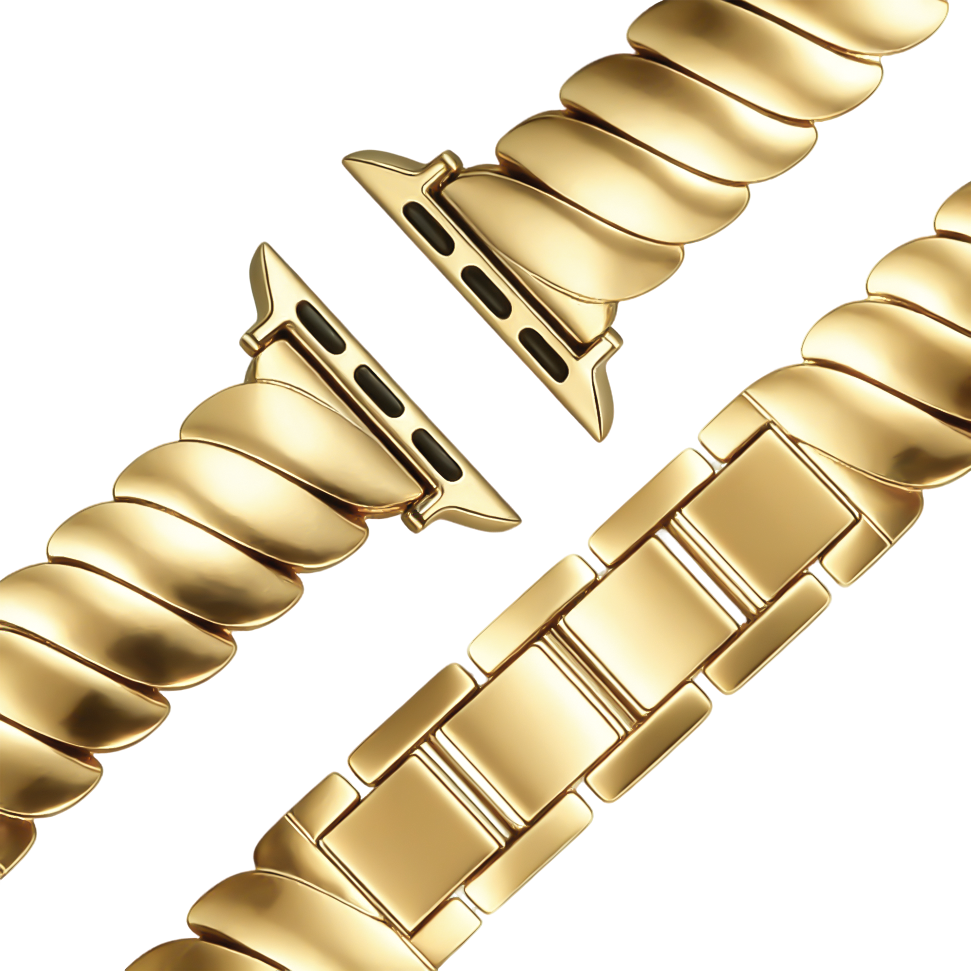 Bandz Apple Watch Premium Metal Strap 'Twisted' (Gold)