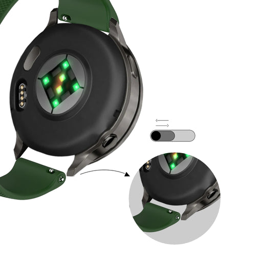 Bandz Garmin Forerunner 245 Silicone Strap 'Premium' (Army Green)