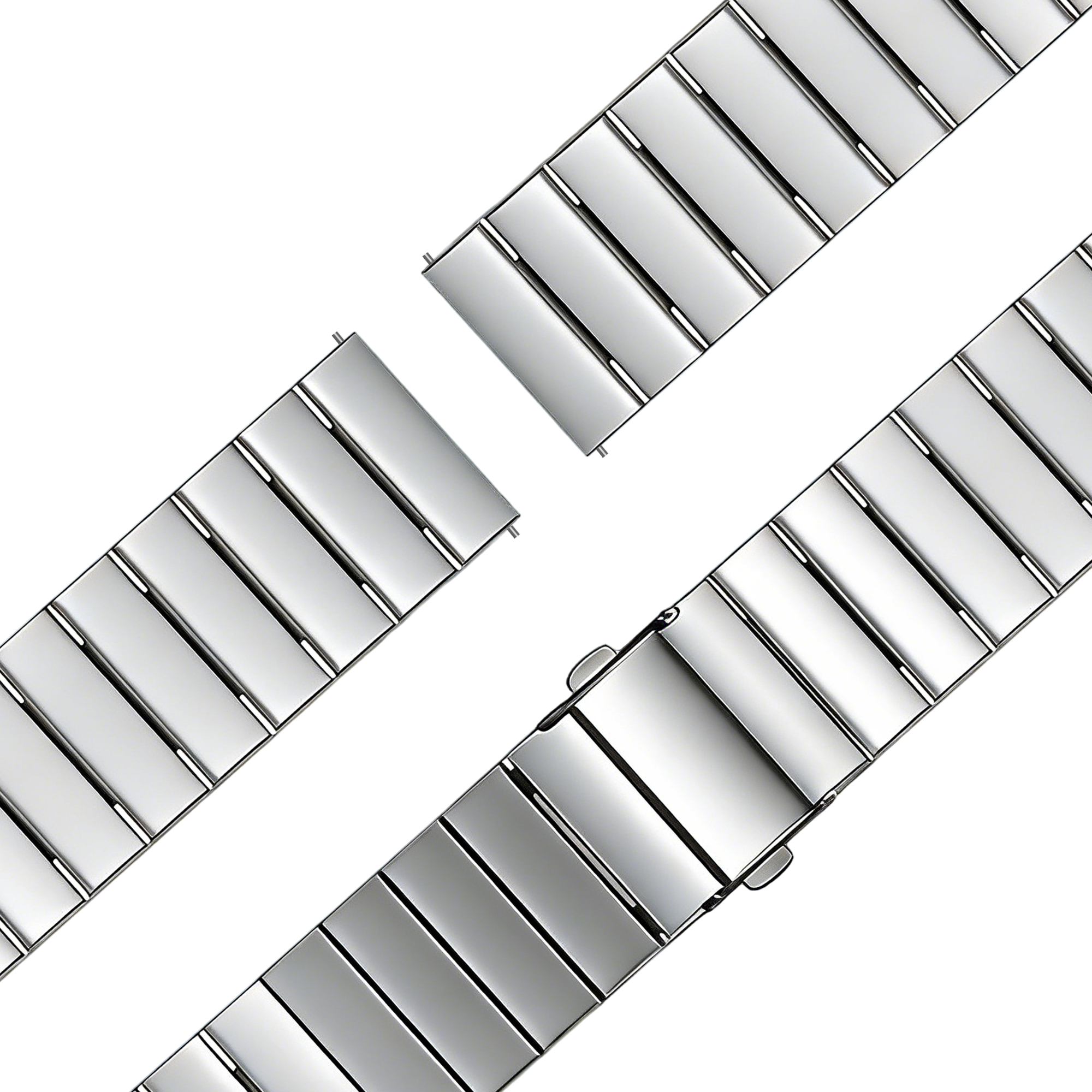 Bandz Garmin Forerunner 265 Steel Strap 'One Bead' (Silver)