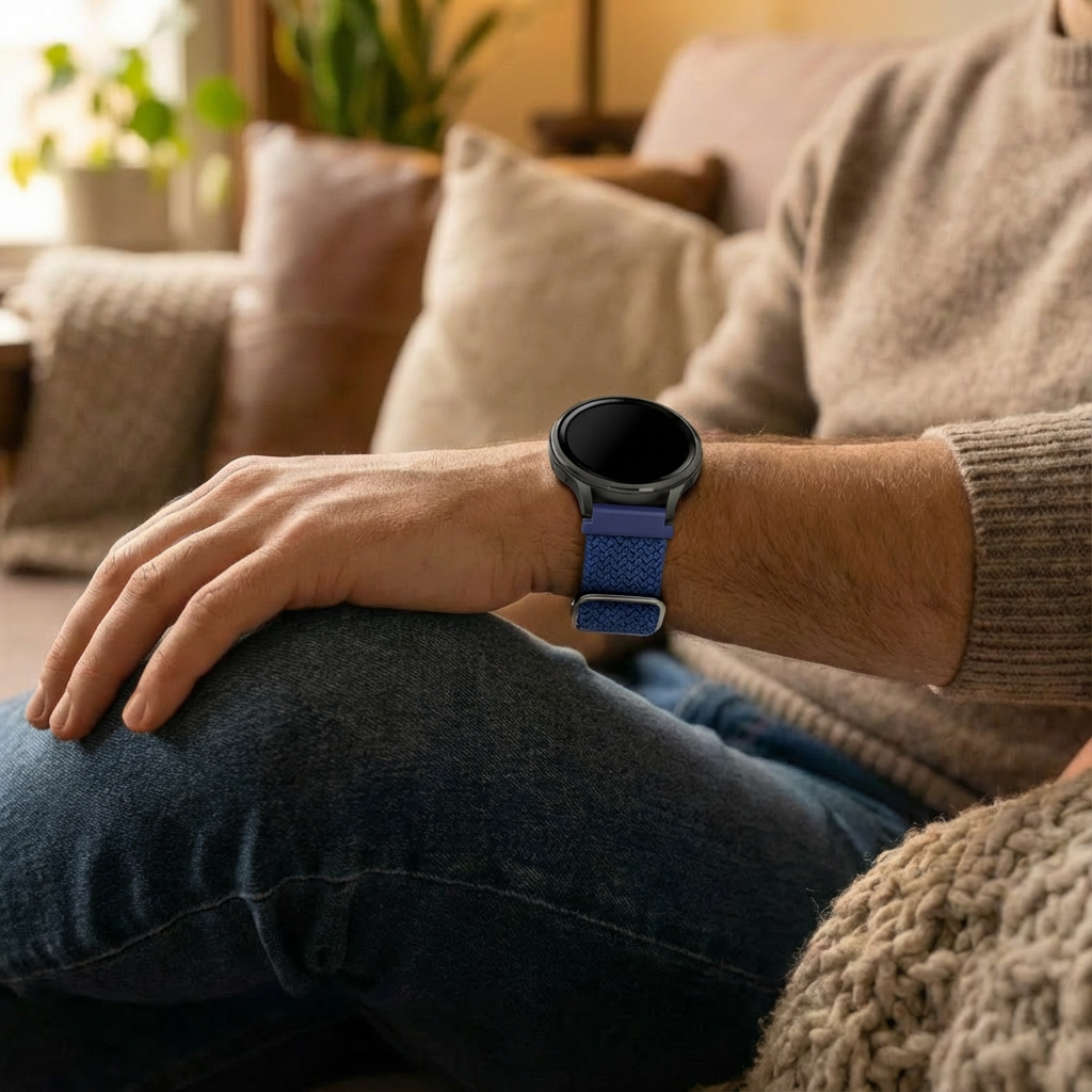 Bandz Garmin Vivomove 3s Adjustable Braided Strap (Blue)