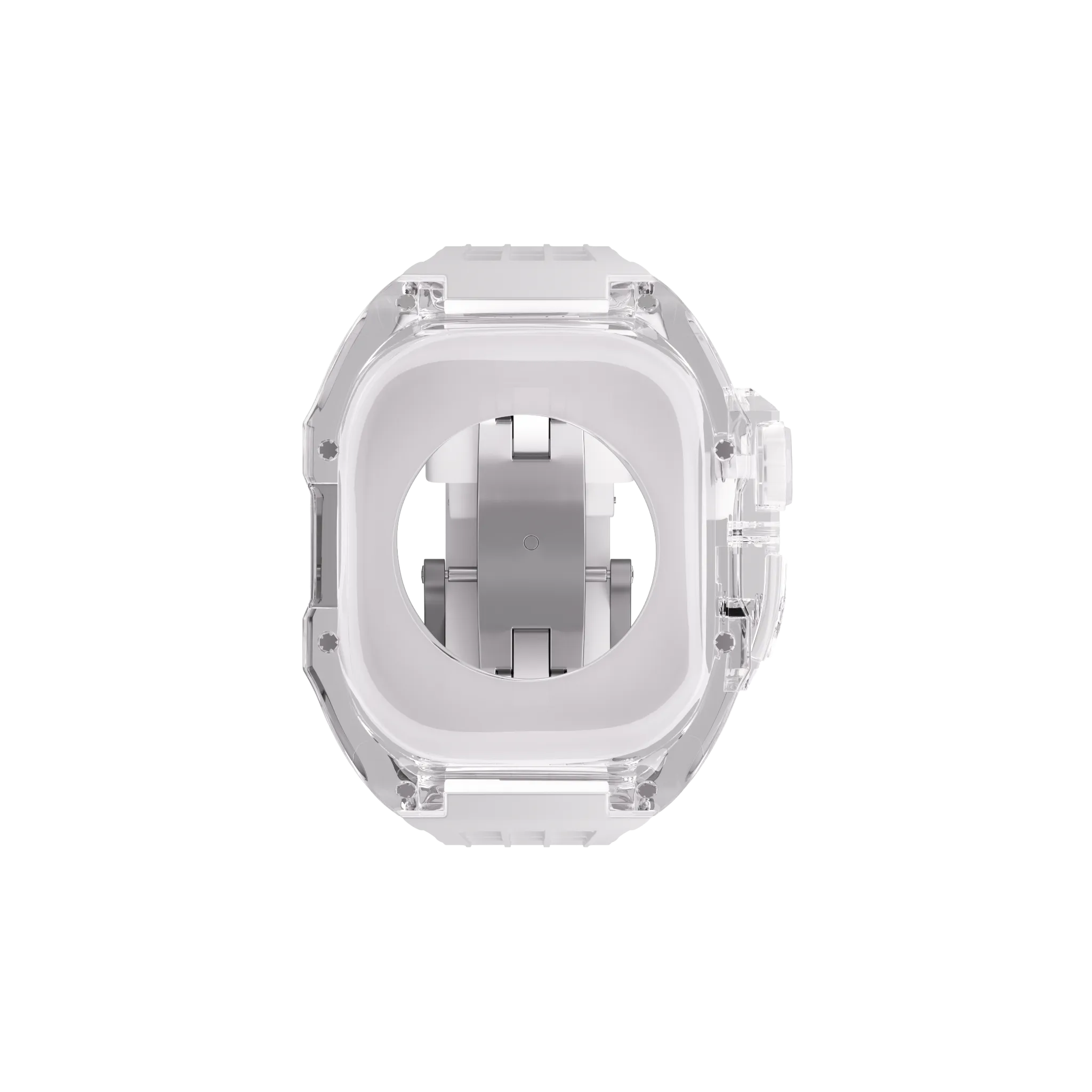 Reqior Apple Watch 45mm Polymer Case with Rubber Strap (Transparent)