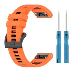 Garmin Instinct 3 - 45mm Sport Buckle Strap (Orange/Black)