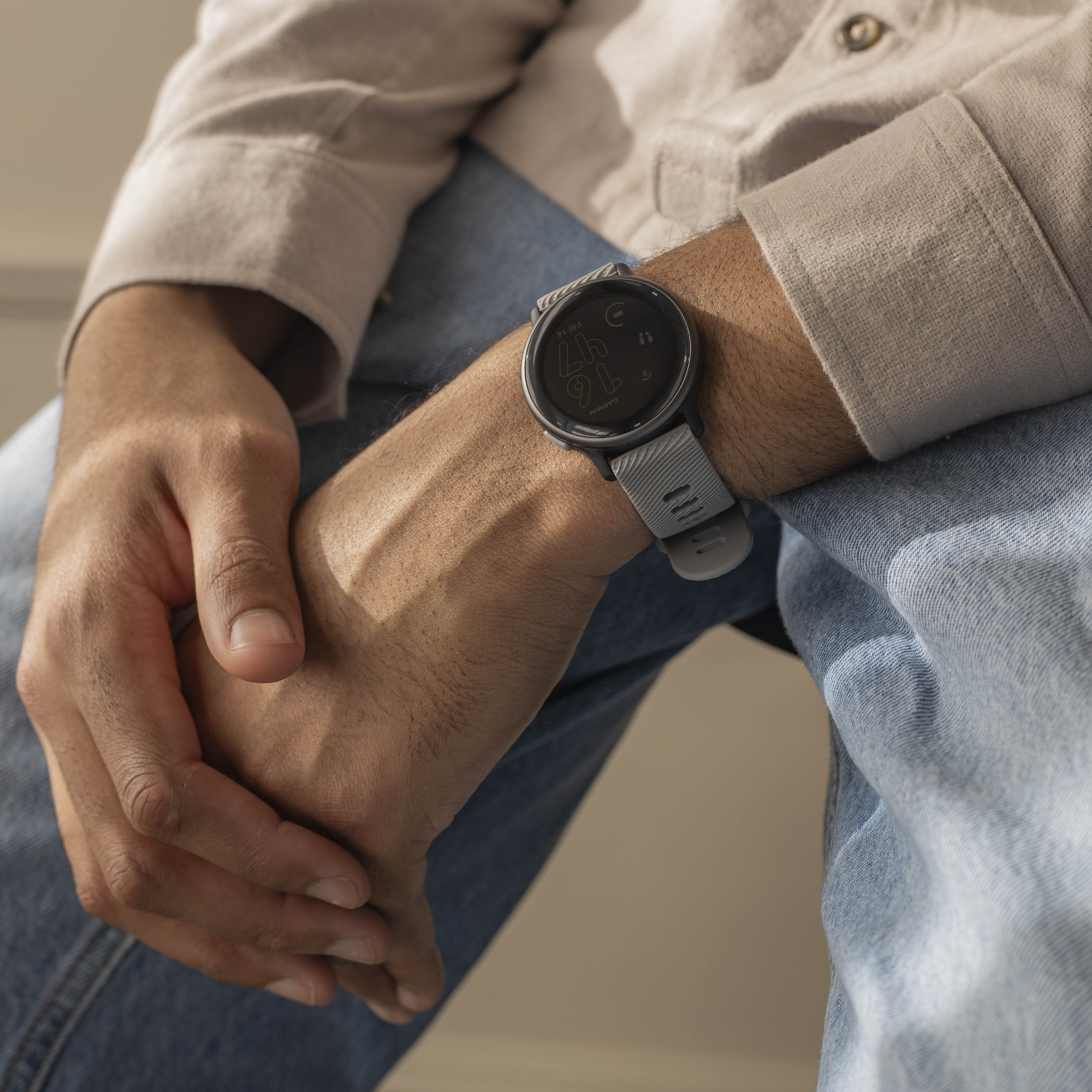 Garmin Vivomove HR Silicone Strap (Light Grey)