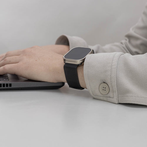 Apple Watch Ultra Titanium Milanese Strap (Black)