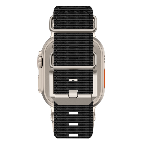 Bandz Apple Watch Ultra Nylon Strap 'Explorer' (Black with Titanium)