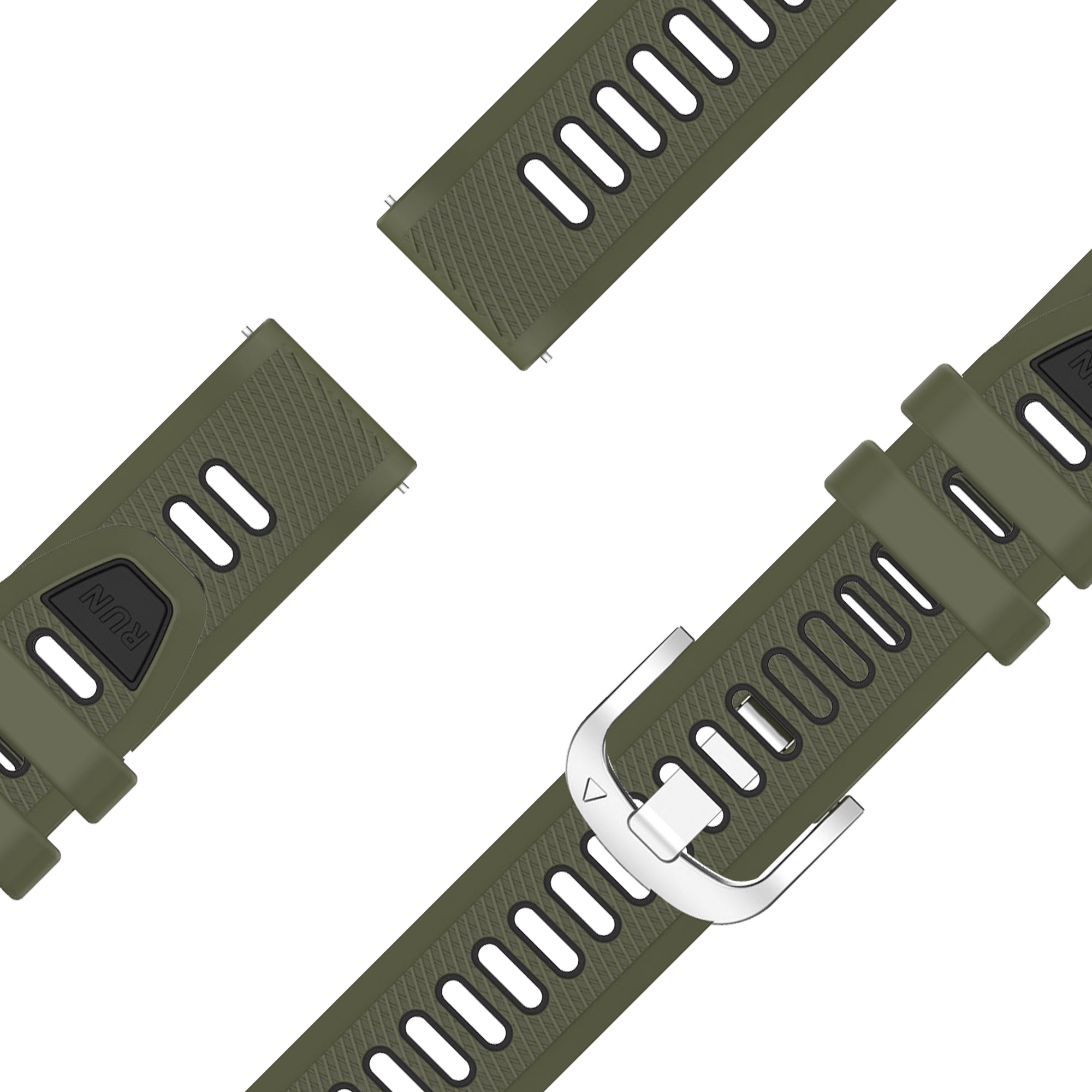 Bandz Garmin Venu 2s Sport Strap with Buckle (Olive Green/Black)