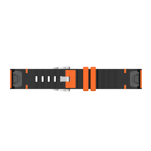 Garmin Fenix 8 - 43mm Leather Hybrid Strap (Orange)