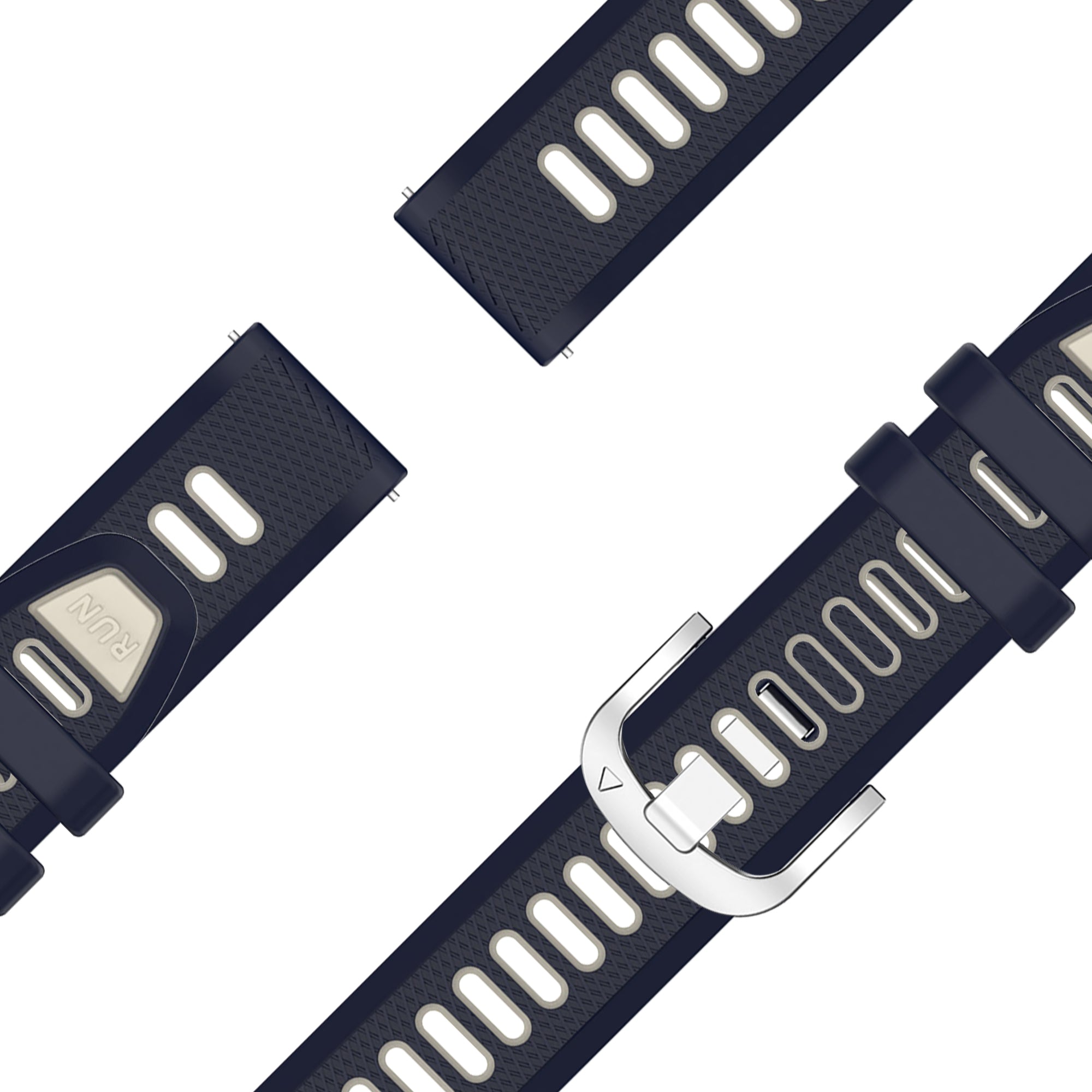 Bandz Garmin Venu 4 - 41mm Sport Strap with Buckle (Dark Blue/Beige)
