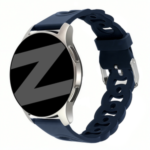 Bandz Withings Steel HR - 40mm Silicone Strap 'Chains' (Dark Blue)