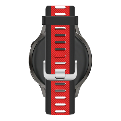 Bandz Garmin Forerunner 255 Dual Buckled Sport Strap (Black/Red)