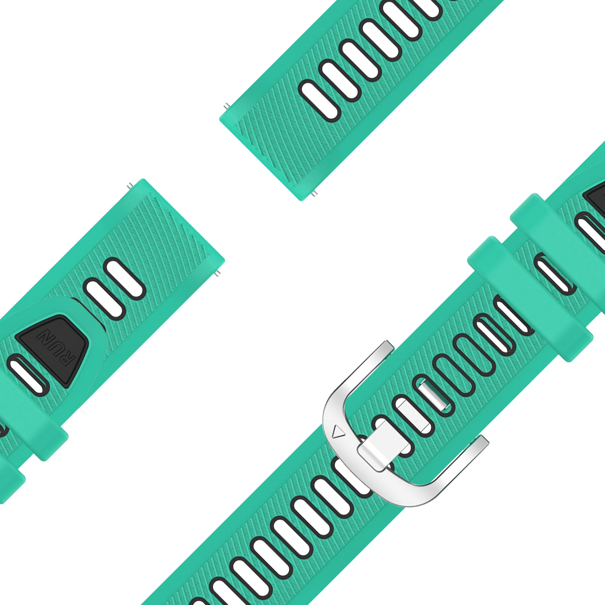Bandz Garmin Forerunner 255s Sport Strap with Buckle (Aqua/Black)