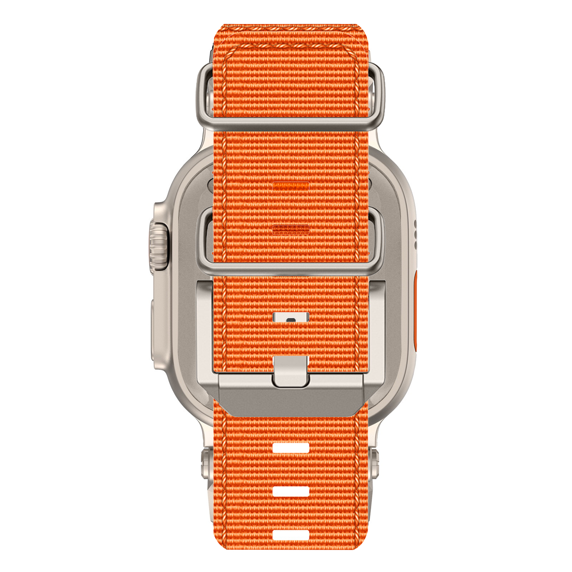 Bandz Apple Watch Ultra Nylon Strap 'Explorer' (Orange/Titanium)