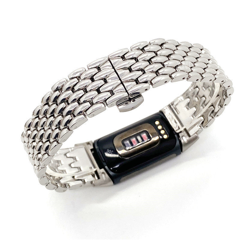 Fitbit Charge Steel Strap Dragon (Silver) - Main Image