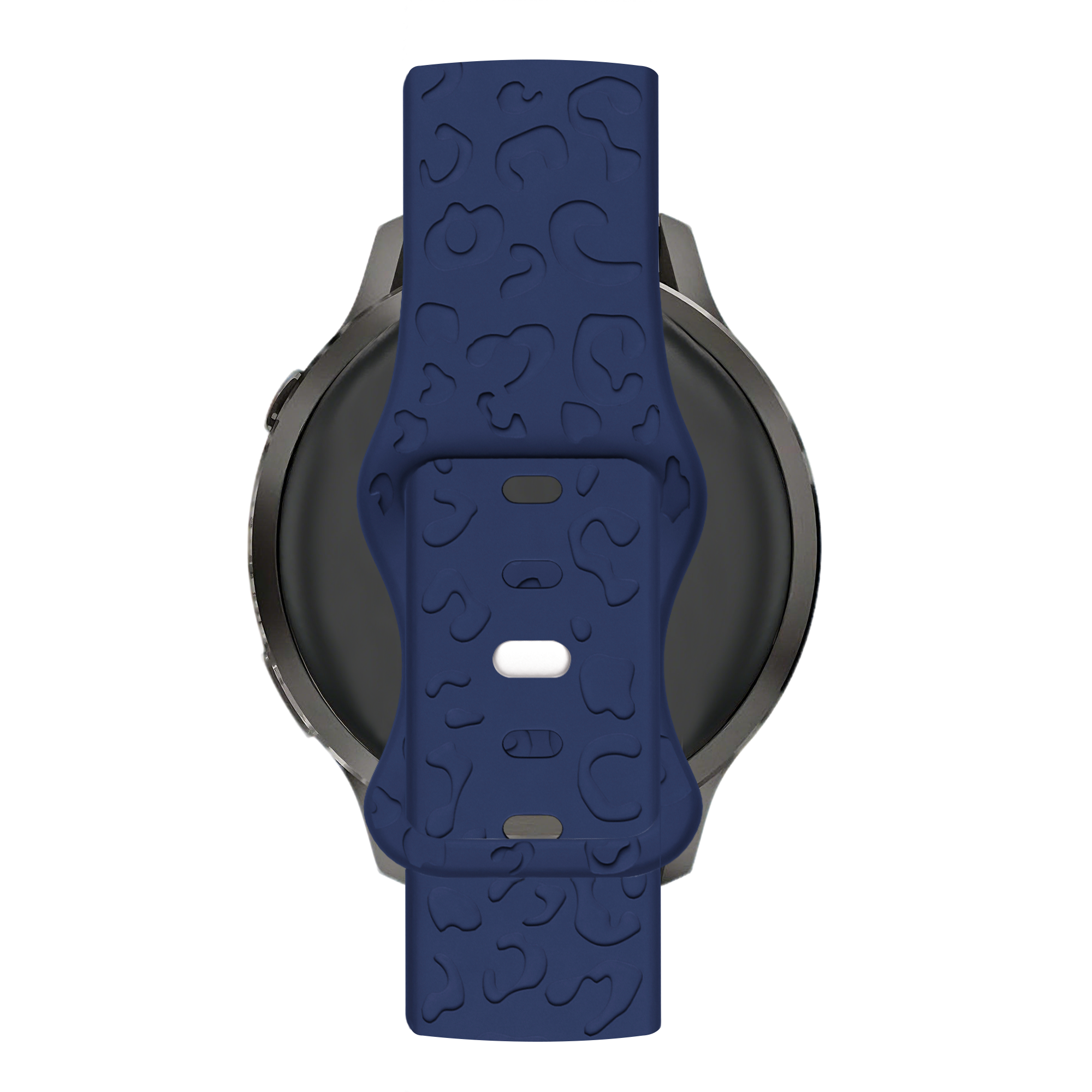 Bandz Garmin Forerunner 570 - 42mm Silicone Strap 'Leopard' (Dark Blue)