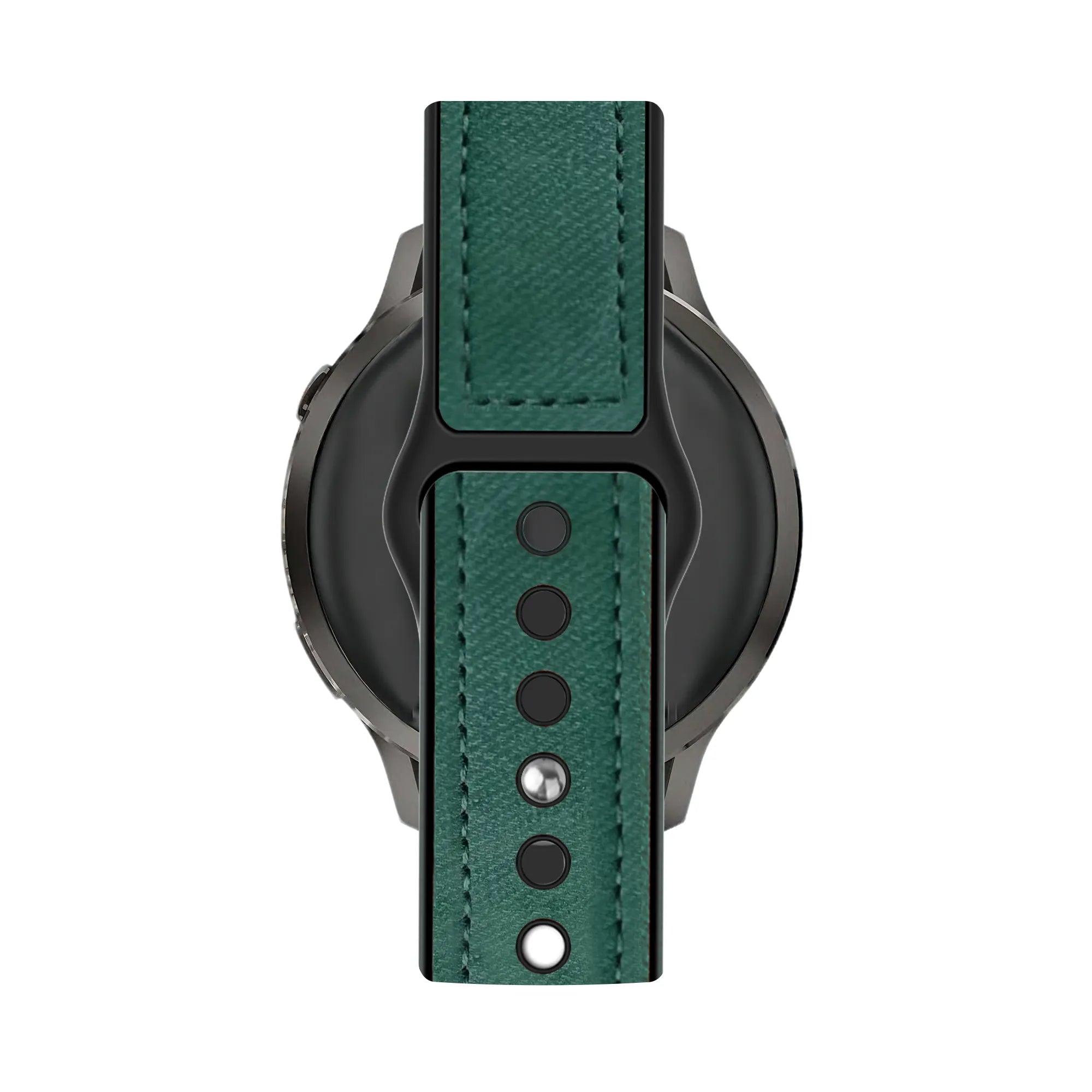 Bandz Garmin Venu SQ Leather Strap 'Hybrid' (Green)
