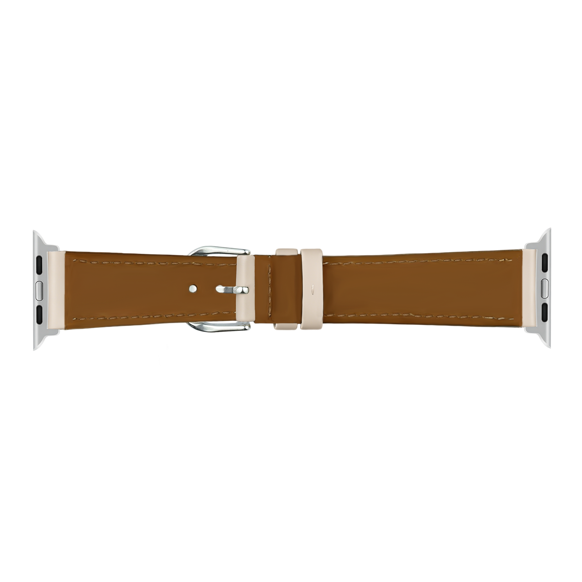 Apple Watch Slimfit Leather Strap (Milk Tea)