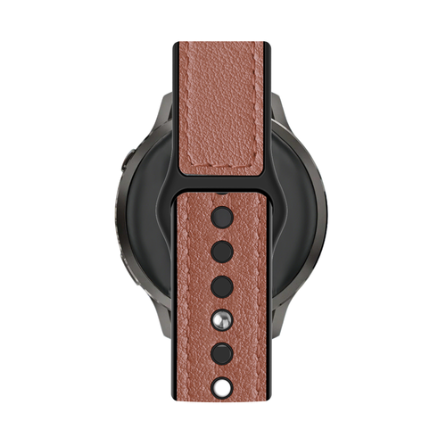 Bandz Garmin Forerunner 255 Leather Strap 'Hybrid' (Brown)