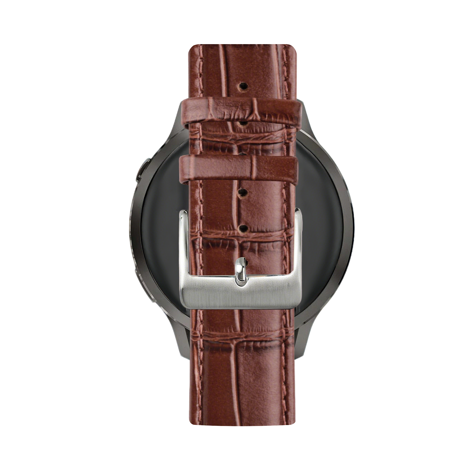 Bandz Garmin Forerunner 570 - 42mm Leather Strap Crocodile Grain (Brown)