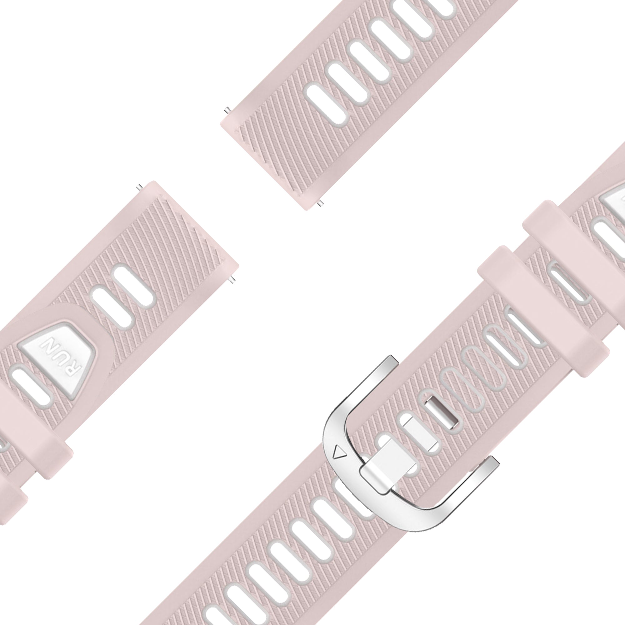 Bandz Garmin Vivomove 3s Sport Strap with Buckle (Pink/White)
