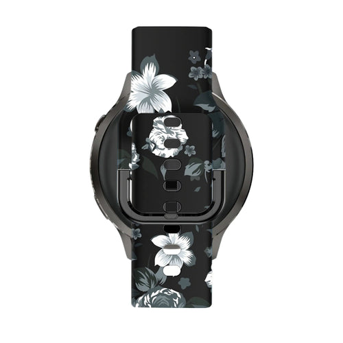 Bandz Garmin Forerunner 55 Silicone Strap 'Grey Flower'