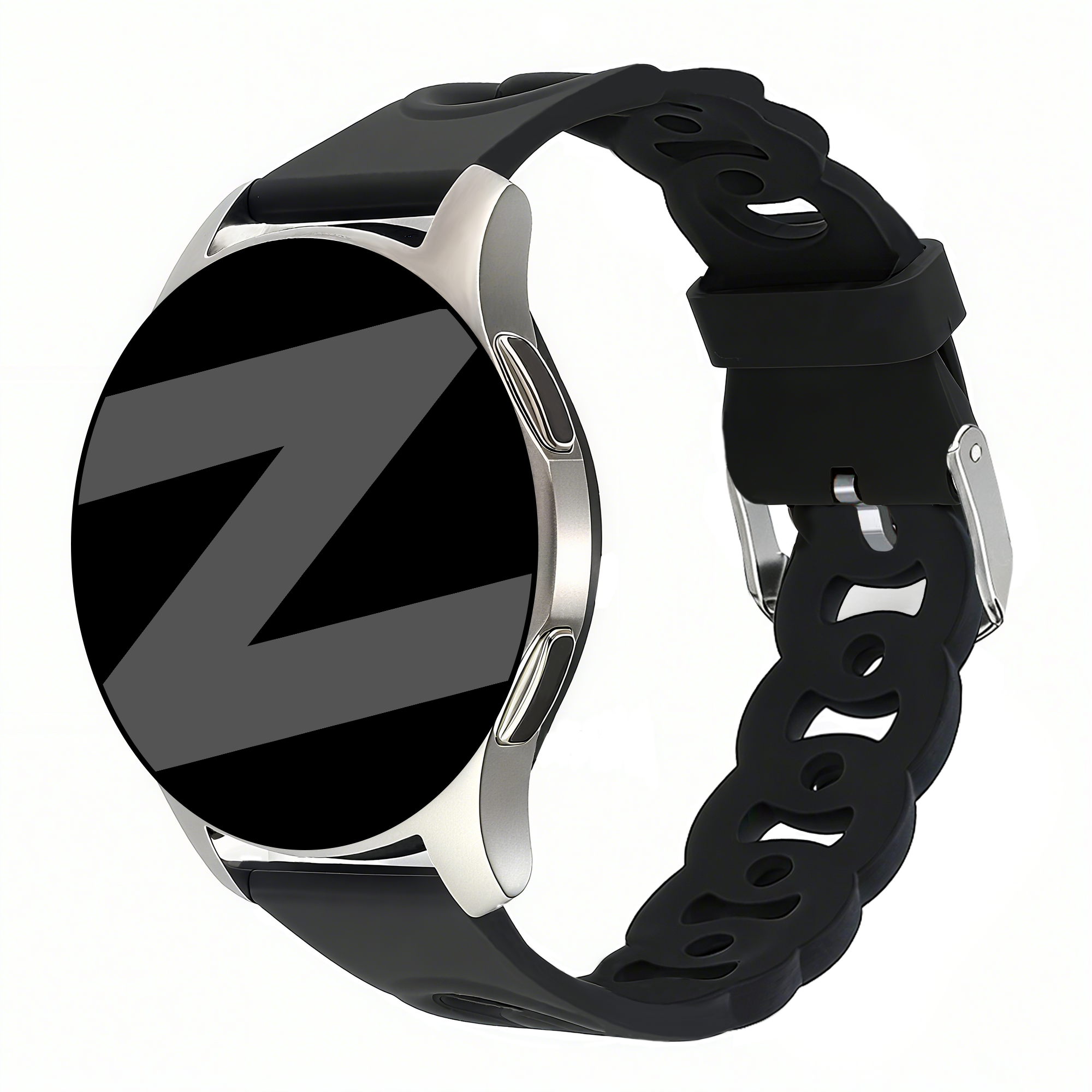 Bandz Samsung Galaxy Watch 7 - 44mm Silicone Strap 'Chains' (Black)