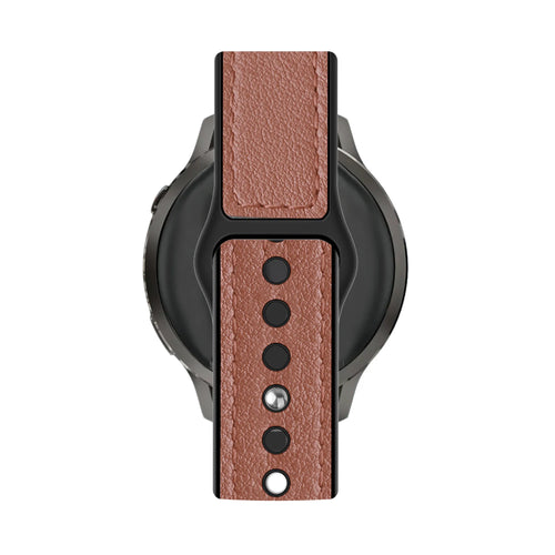 Bandz Garmin Approach S12 Leather Strap 'Hybrid' (Brown)