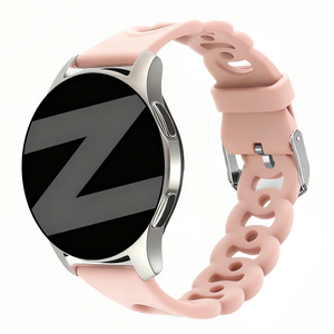 Bandz Amazfit Active 3 Premium Silicone Strap 'Chains' (Pink)