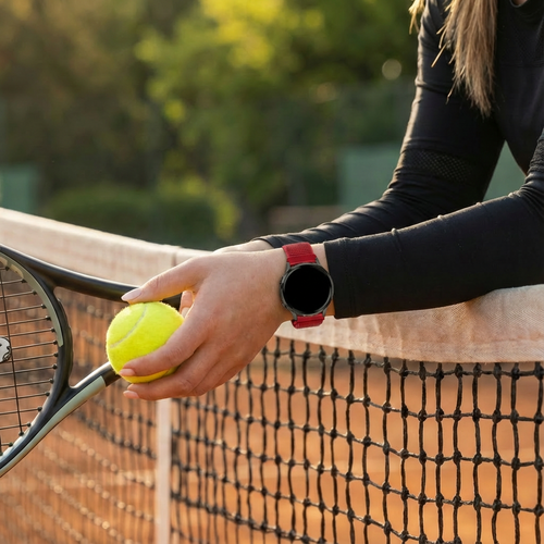 Bandz Garmin Forerunner 245 Nylon Loop Strap (Red)