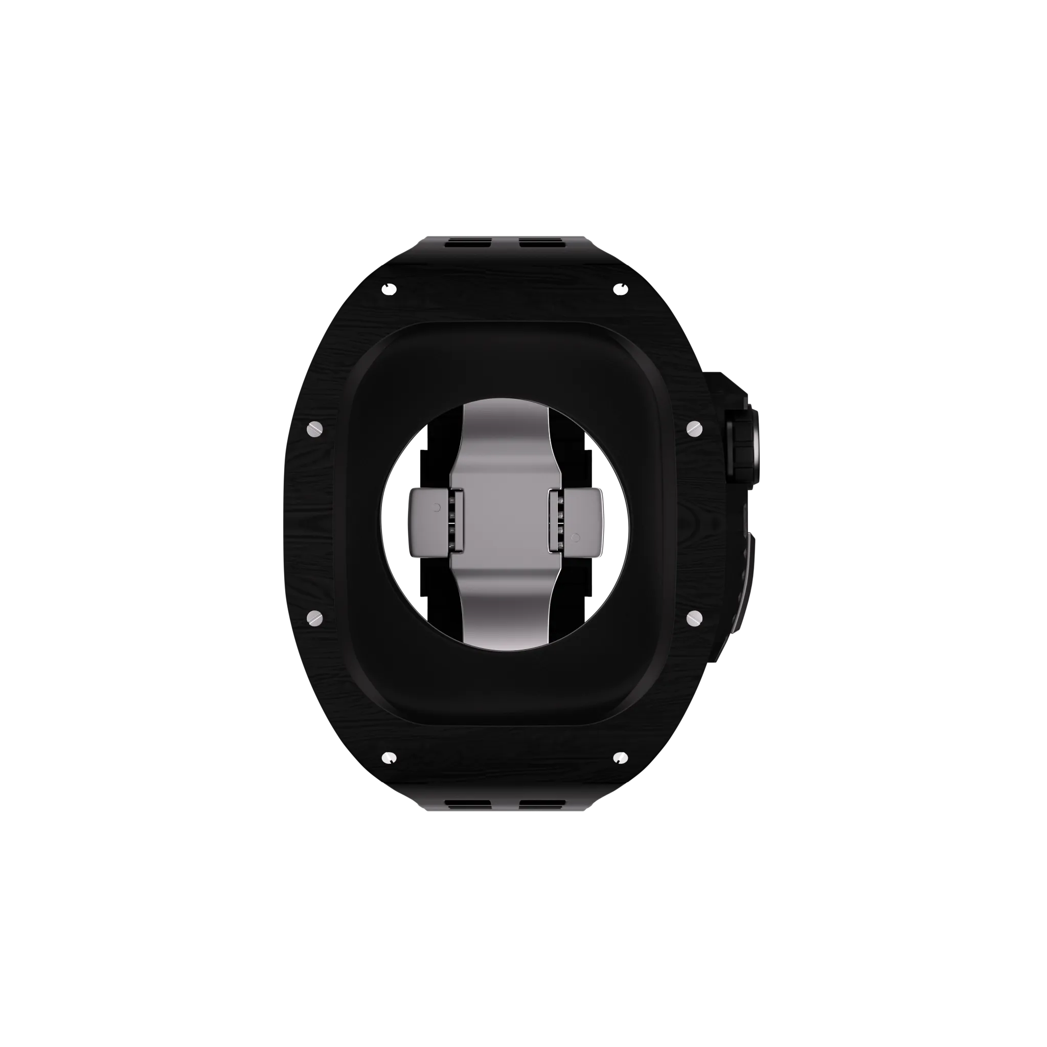 Reqior Apple Watch 45mm Polymer Case with Rubber Strap (Carbon Black)