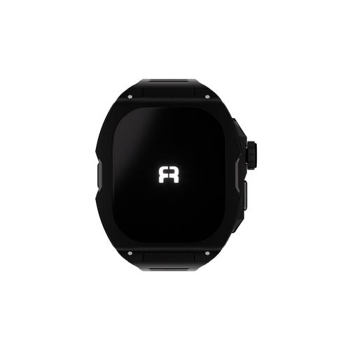 Reqior Apple Watch Ultra Case with Rubber Strap (Black)
