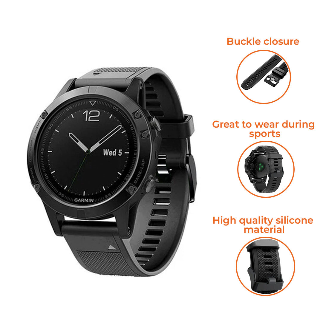 7424907898882_Garmin Fenix 5 6_Siliconen_Zwart_Kenmerk_EN