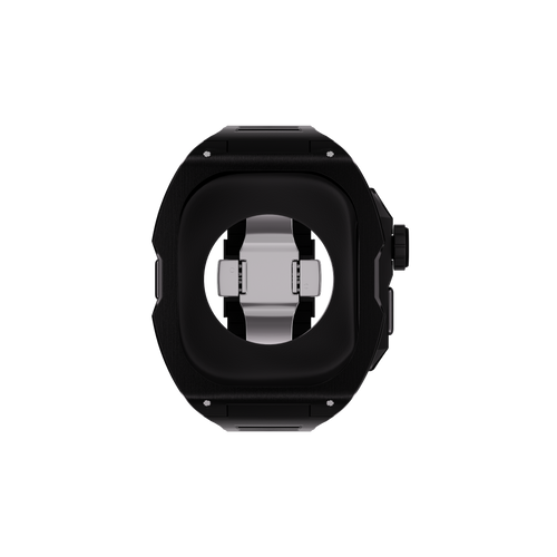 Reqior Apple Watch Ultra Case with Rubber Strap (Black)