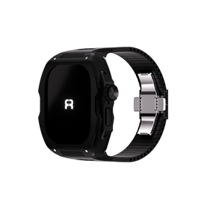 Reqior Apple Watch Ultra Case with Rubber Strap (Black)