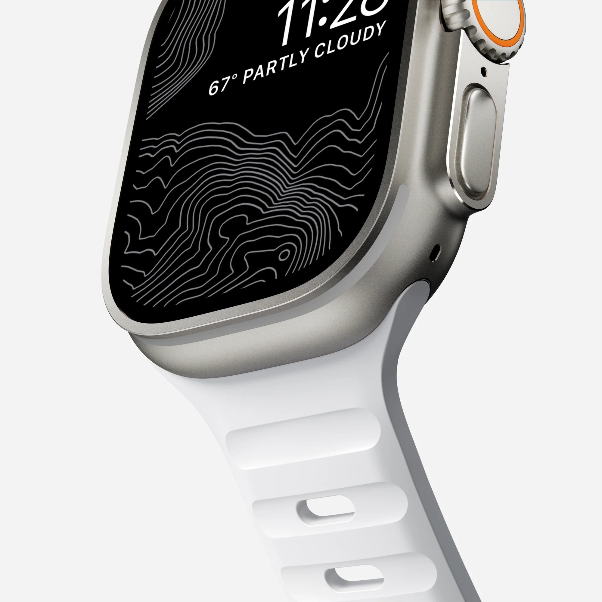 Nomad Sport Apple Watch Silicone Strap (White)