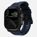 Nomad Rugged Apple Watch Silicone Strap (Black/Atlantic Blue)