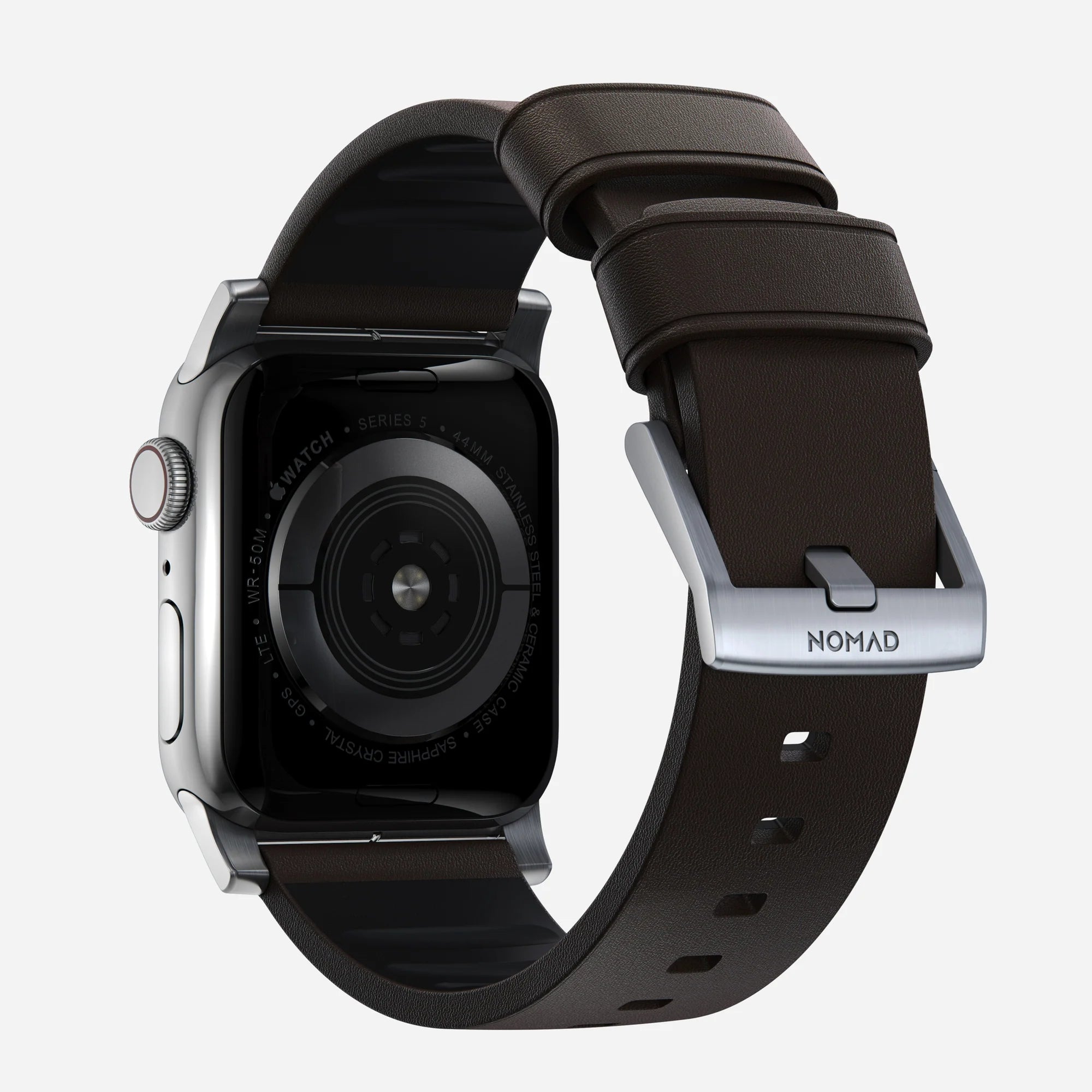 Nomad Active Pro Apple Watch Hybrid Strap (Brown/Silver)