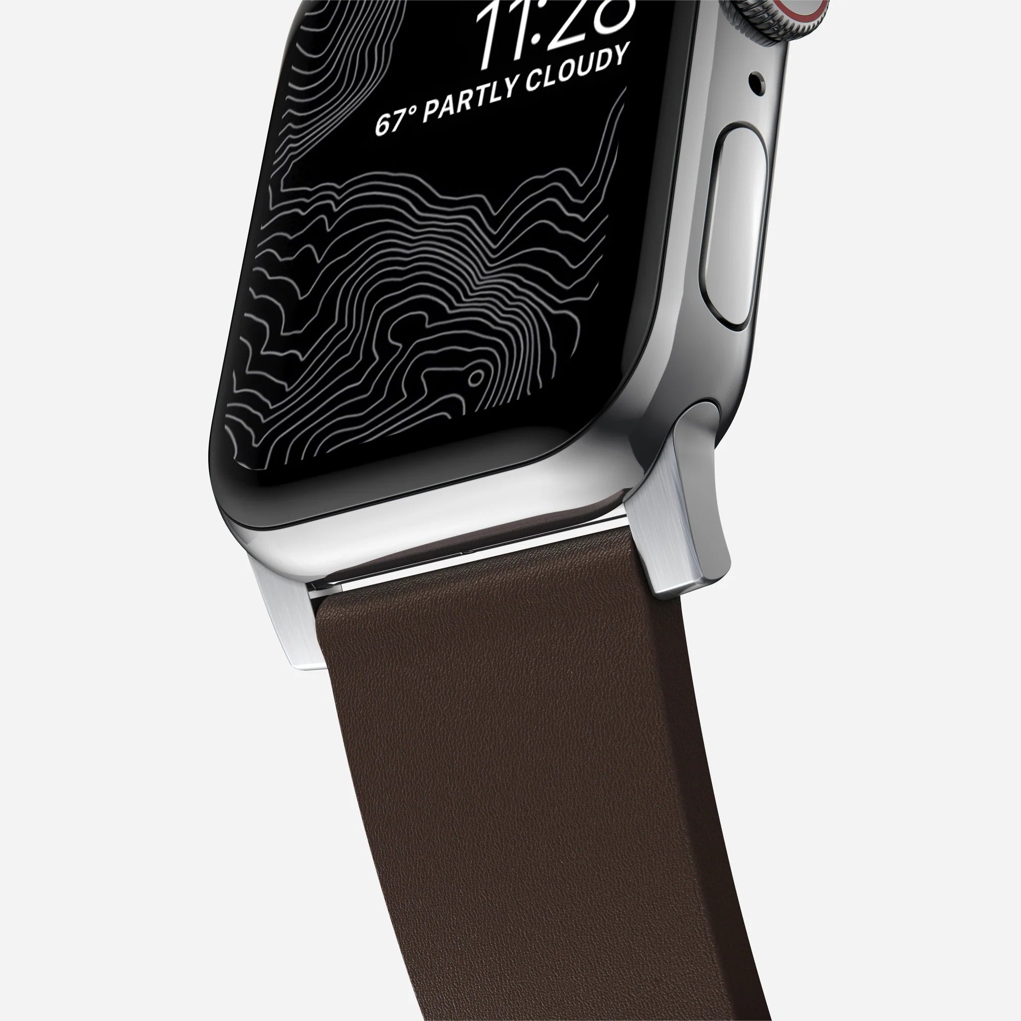 Nomad Active Pro Apple Watch Hybrid Strap (Brown/Silver)