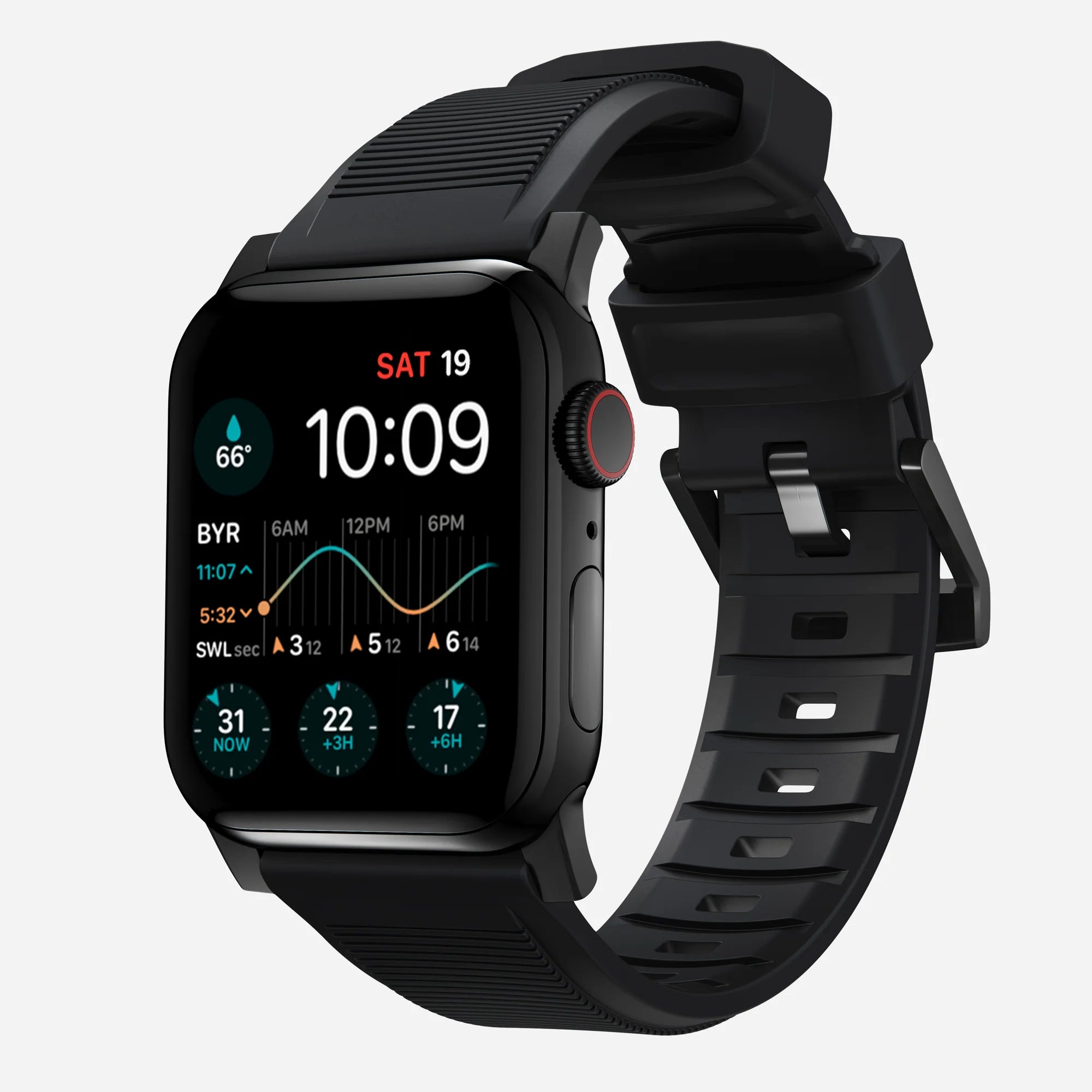 Nomad Rugged Apple Watch Silicone Strap (Black)