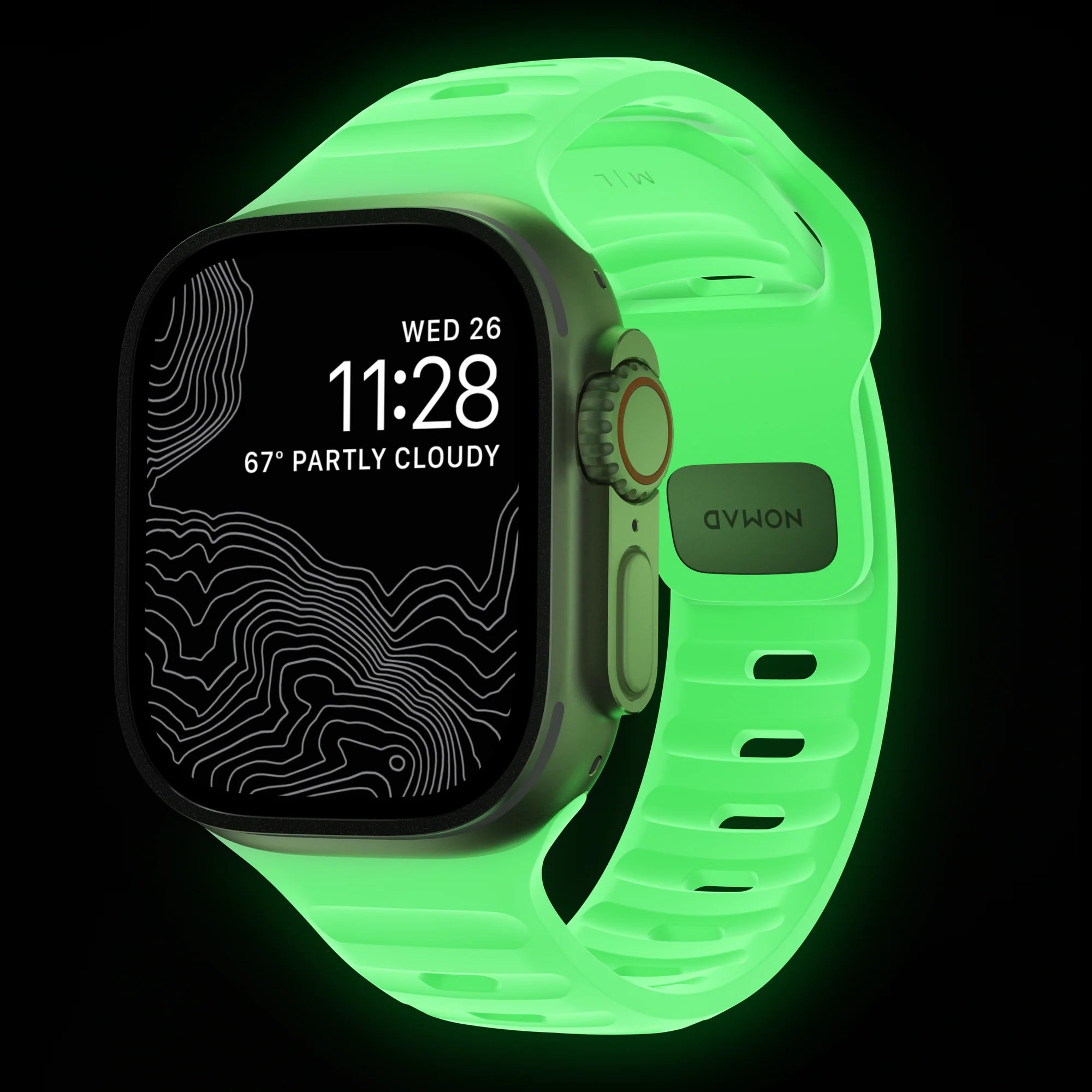 Nomad Sport Apple Watch Silicone Strap (Glow 2.0)