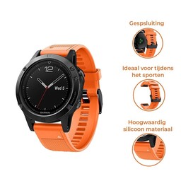 Garmin Instinct 3 - 45mm Silicone Strap (Orange)