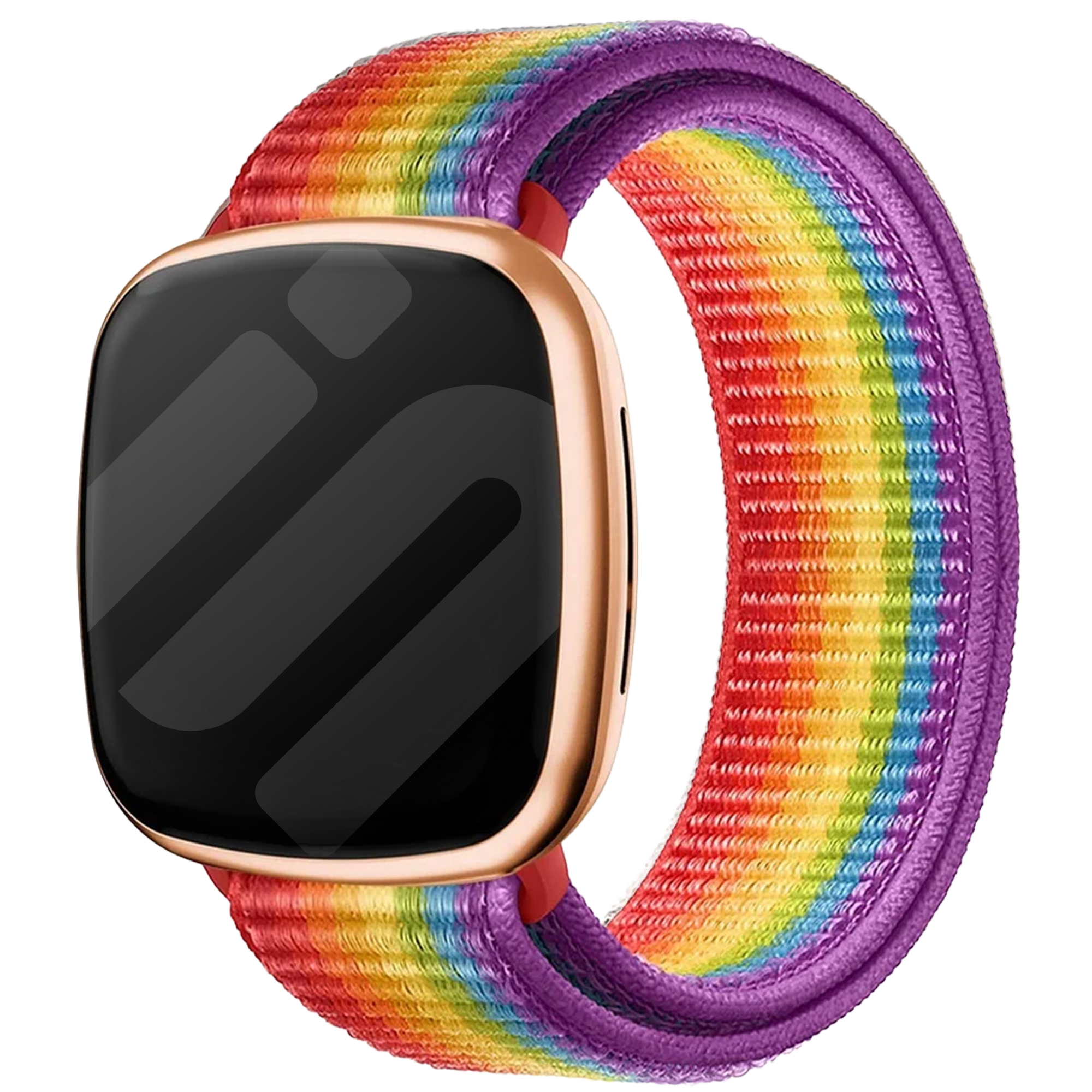 Fitbit Versa 3 Nylon Strap (Rainbow)